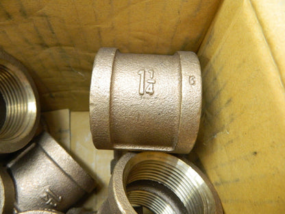 Merit Brass Pipe Coupling 1-1/4" Fitting FBSPT x FBSPT Class 125 Qty 10 XB111-20