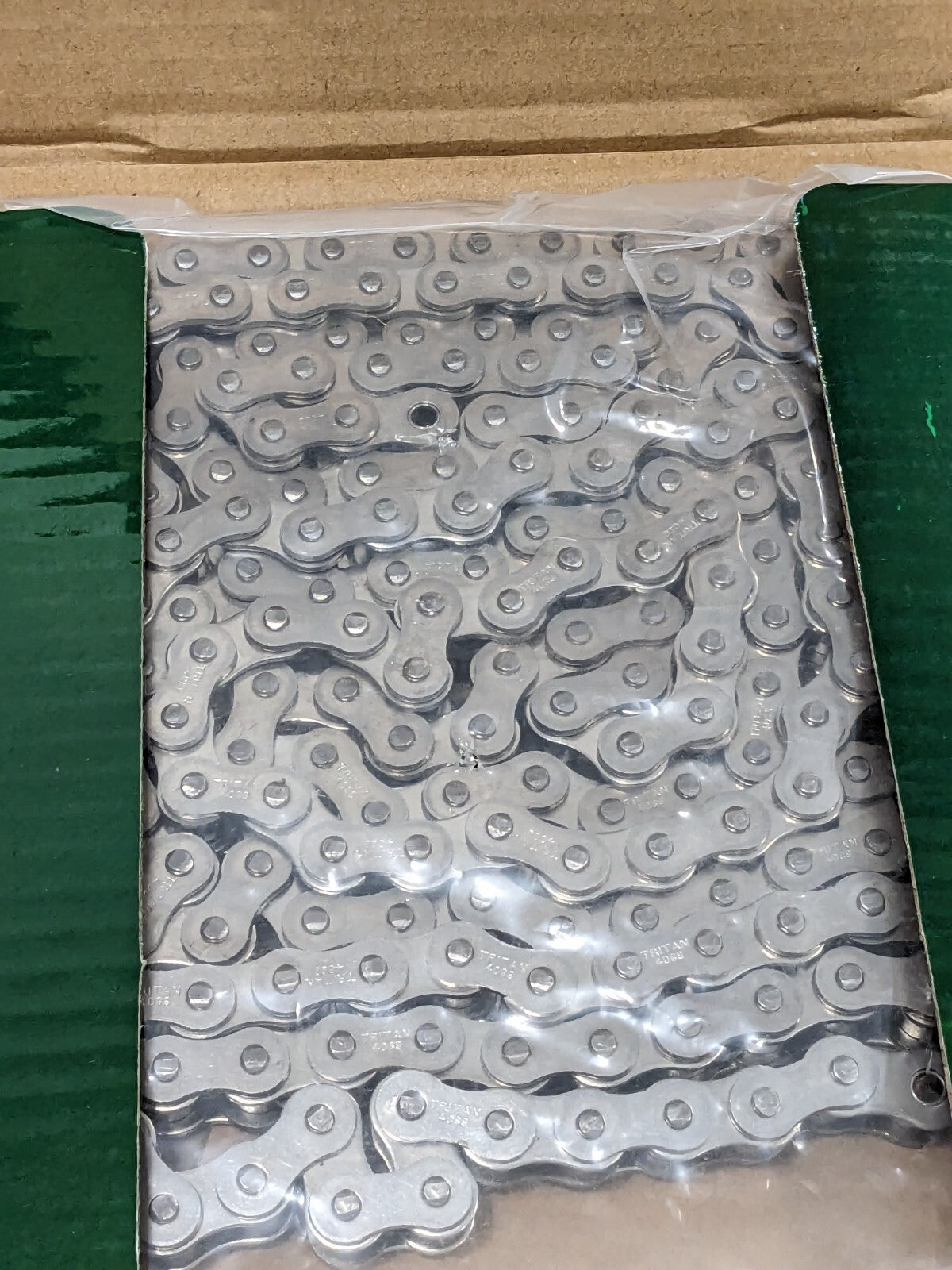 TRITAN Roller Chain: 1/2" Pitch, 40SS Trade, 10' Long, 1 Strand 40-1SS