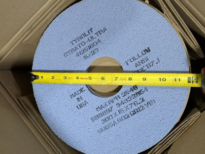 LOT OF 9 Tyrolit Strato-Ultra Grinding Wheel 300mm x 15mm x 76.2mm 2546 Max. RPM