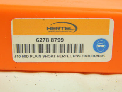 HERTEL HSS Combo Drill & Countersink: #10, 1 Body Dia, 62788799