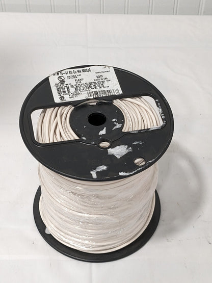 SOUTHWIRE Machine Tool Wire 14 AWG, White, 500' Length PVC  411030501