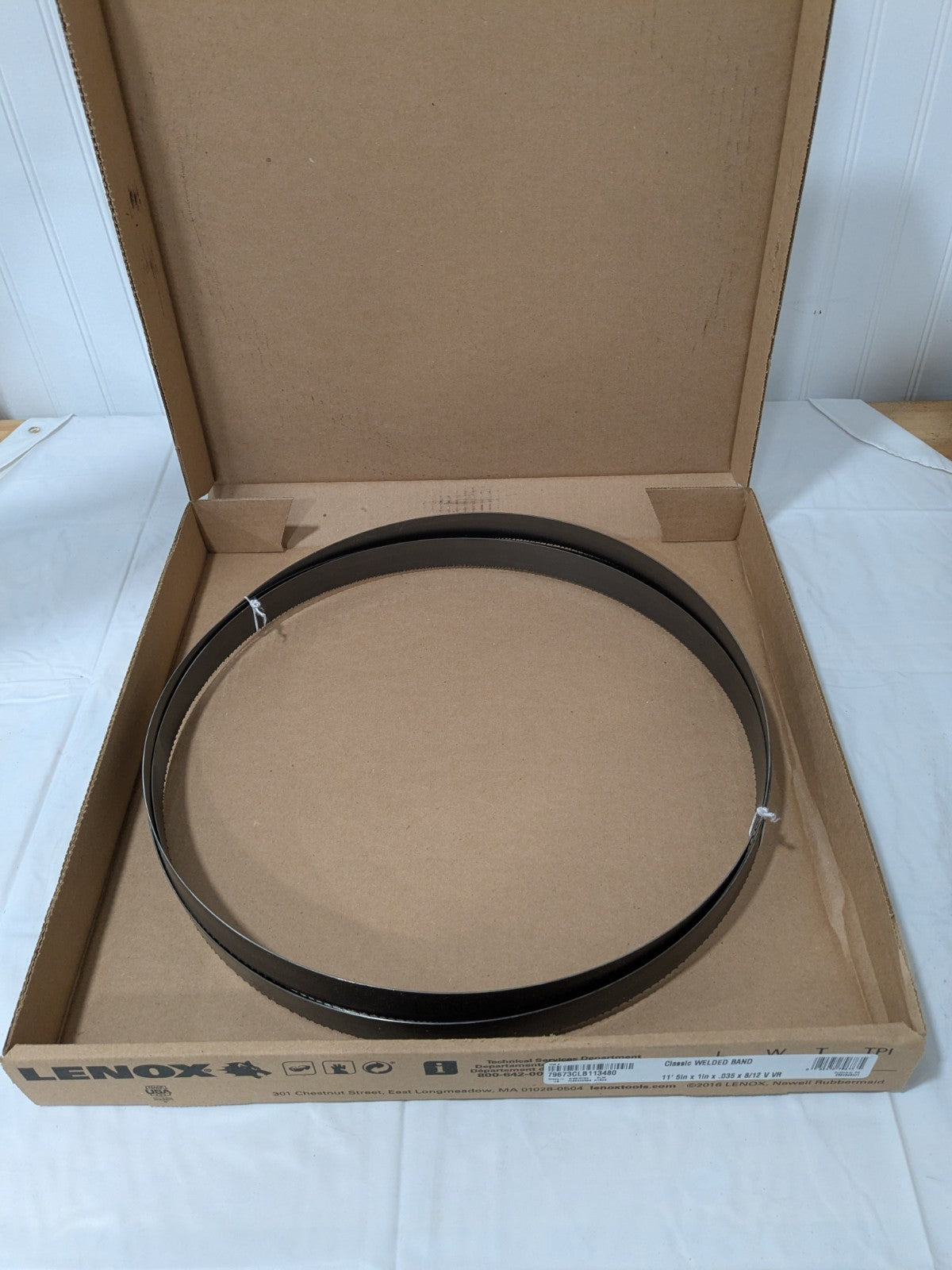 Lenox Welded Bandsaw Blade: 11' 5 Long x 1" Wide x 8 to 12 TPI 79673CL
