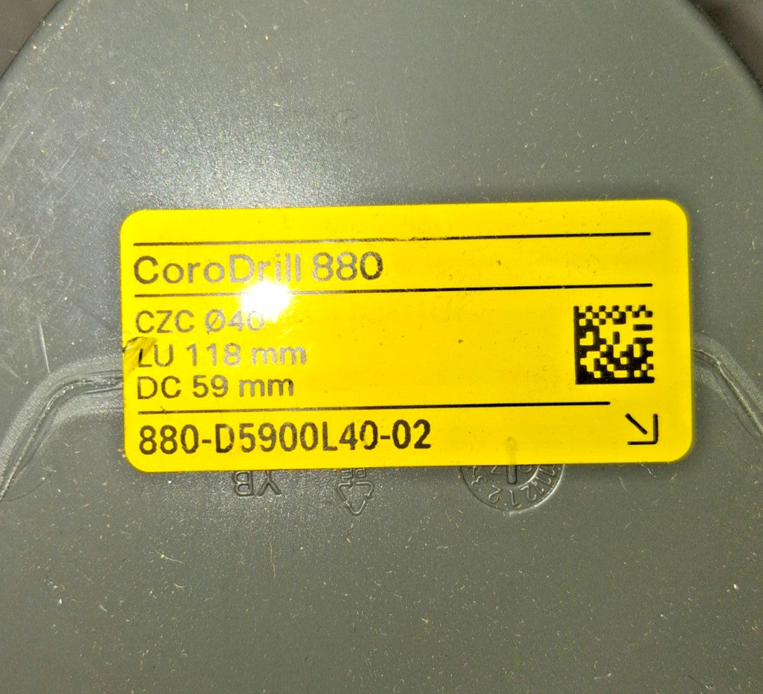 Sandvik Coromant Indexable Insert Drill 880-D5900L40-02 Coolant Through 5765544