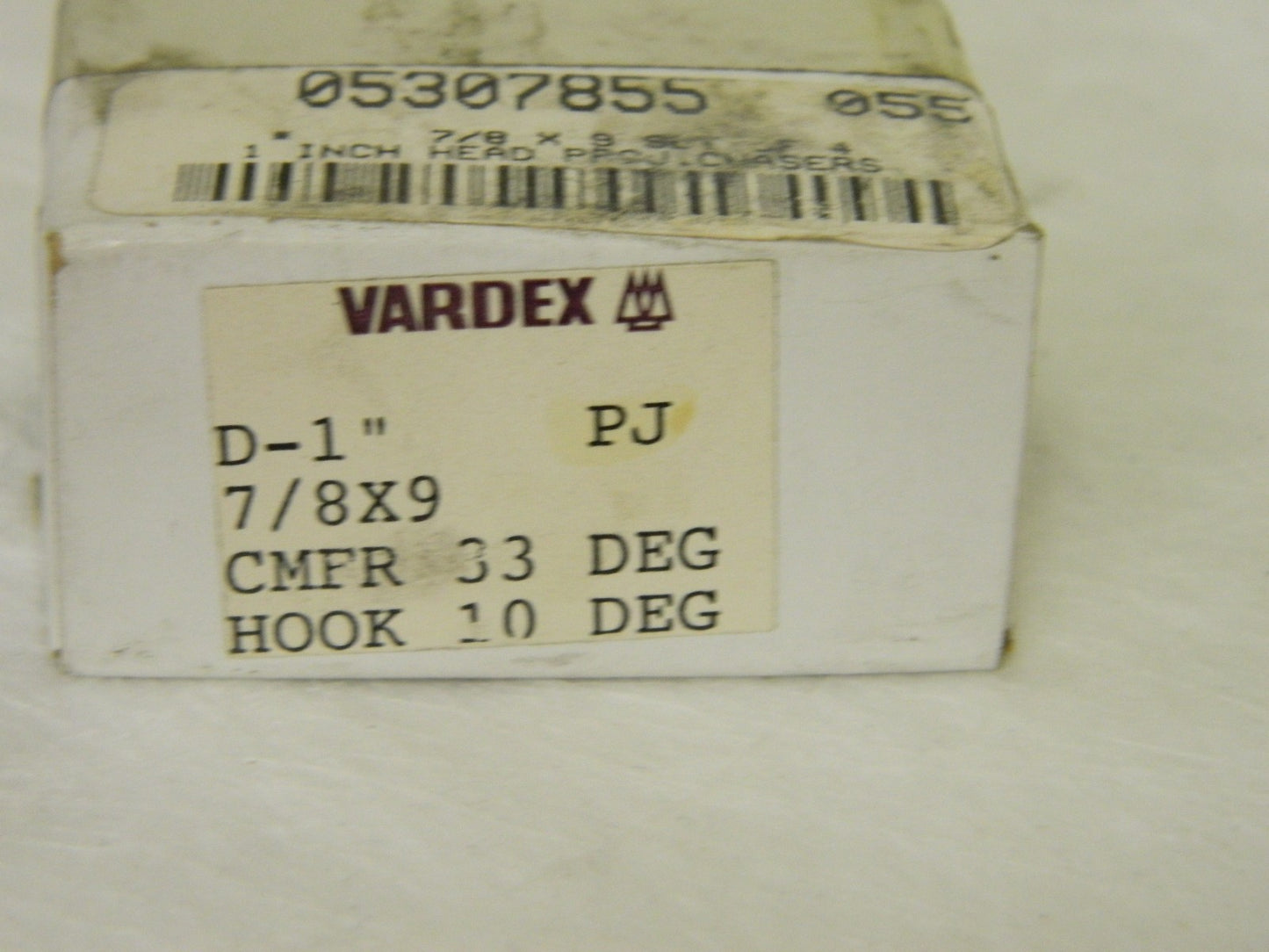 Vargus 7/8-9 UNC Thread, 10° Hook Angle, RH HSS Chaser set Of 4  DSD30006A