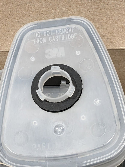 3M Facepiece Filter Adapter: White, for Half &amp; Full Facepieces Qty 19 700000