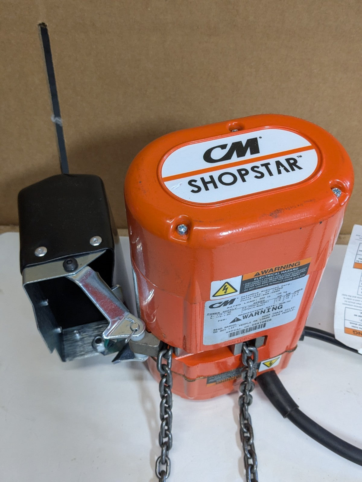 CM Shopstar Electric Chain Hoist 300 lb. Capacity 10 ft. Lift PARTS / REPAIR