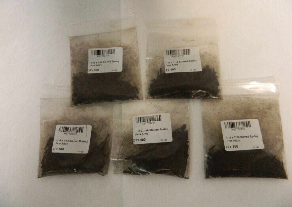 Pro 1/16" Diam x 7/16" Long Slotted Spring Pin Lot of 2500 Pins R57700701
