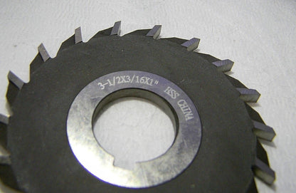 Pro  3-1/2" x 3/16" x 1" HSS Straight Tooth Side Milling Cutter 6332907