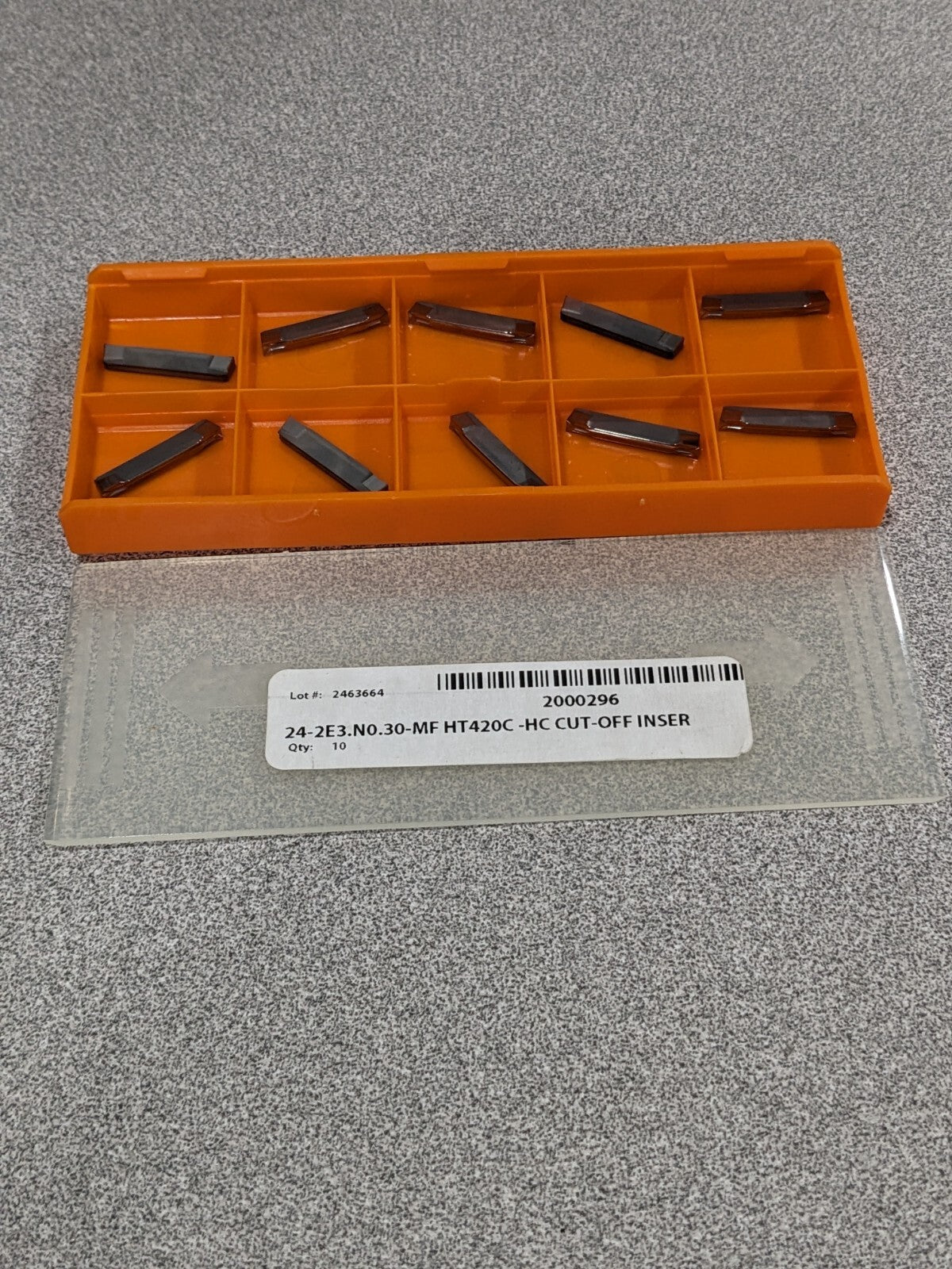 HERTEL 242E3.N0.30MF HT420C Carbide Cutoff Insert Qty 10 2000296