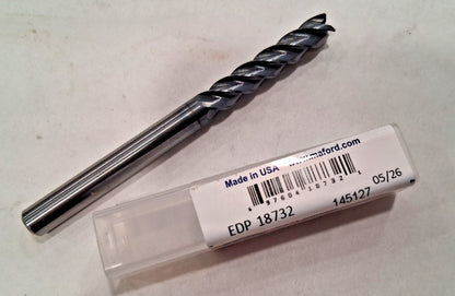 M.A. Ford Corner Radius End Mill Corner Radius 4 FL Solid Carbide 277L2502B