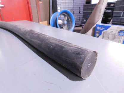 4 ft x 2-1/4 in Diameter, Polyurethane Plastic Rod, 50A Hardness, Black
