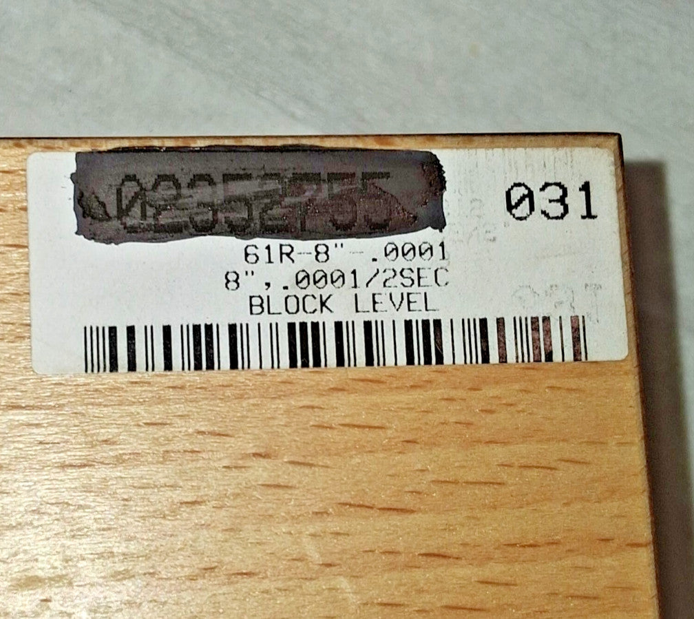 SPI Precision Level Inspection Block 61R-8"-.0001