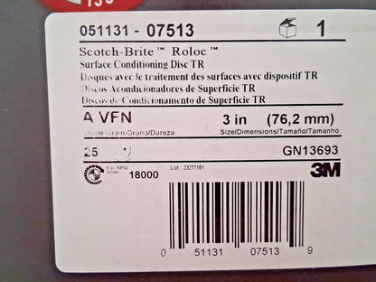 3M Aluminum Oxide Quick-Change Discs Qty25 7000046108