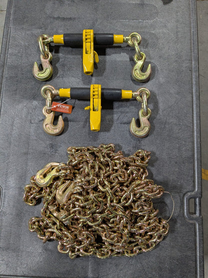 Set of 2 Vevor Ratchet Load Binder 10 Ft. Chain Missing Handles