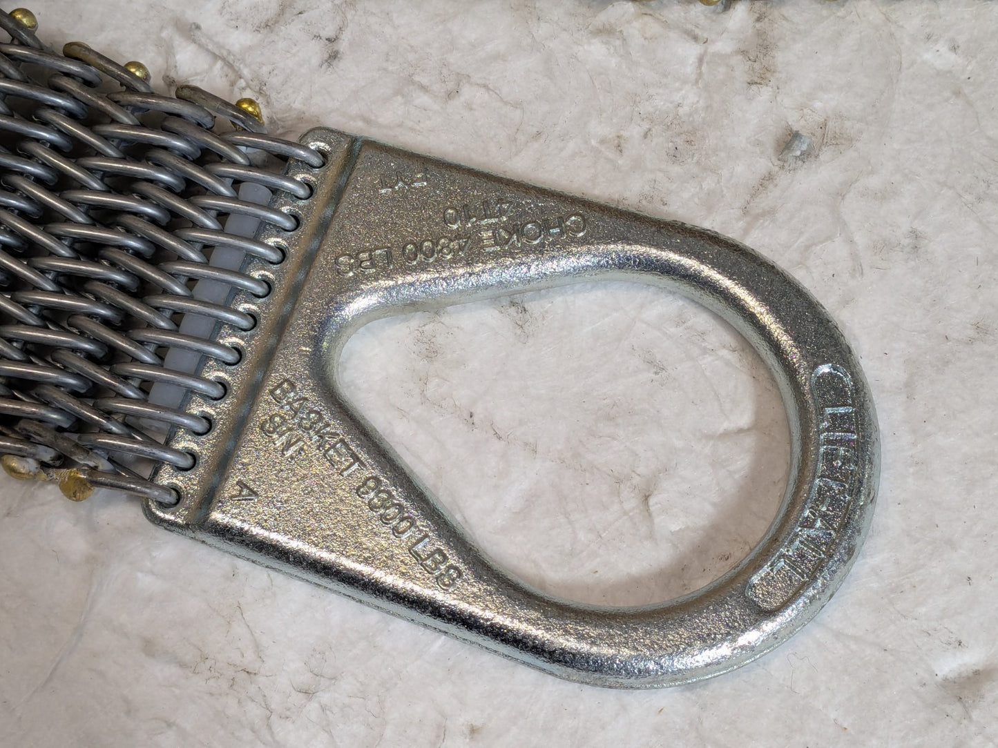 Lift-All Roughneck Wire Mesh Sling 4 Ft. x 6 In. Triangle and Choker 6T110X4