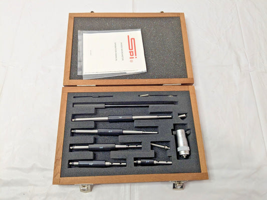 SPI Interchangeable Rod Micrometer Mechanical 2" to 8" Range 12-371-1