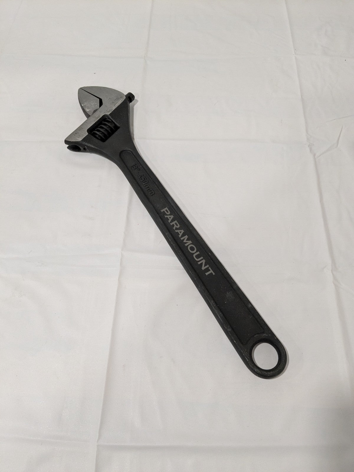 Paramount Black Oxide 18" Adjustable Wrench: 2-1/16" Jaw Capacity PAR-