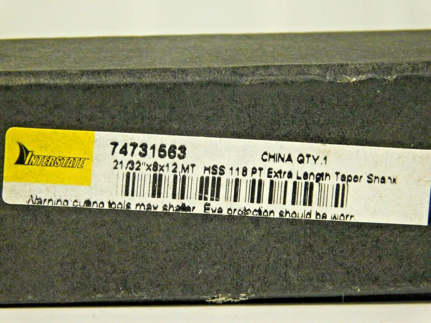 Interstate Taper Shank Drill Bit HSS 2MT 21/32" x 12" OAL 118° 7473156