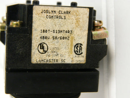 Joslyn Clark Illuminated Knob Selector Switch 600V 3-Position #100T-S13MT4R3