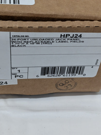 Hubbell Udx-series Shielded Patch Panel 24 Port 1 Rack Units 1.75in. H HPJ24