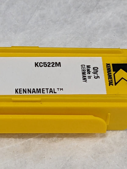 KENNAMETAL Milling Insert: HNPJ0905ANERLM KC522M, Solid Carbide Qty 5 7064757
