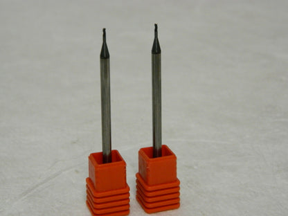 Accupro Solid Carb Square End Mill 0.04" 0.06" LOC 1/8" Diam 3 FL