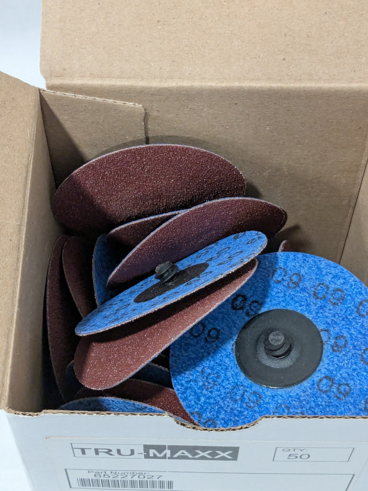 (50) Tru-Maxx Quick-Change Disc Type R, 3" Dia, 60G, Aluminum Oxide 69957323730