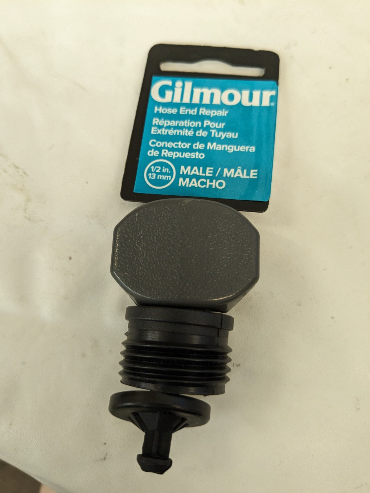 GILMOUR Garden Hose Coupler: 0.5 Hose, Male, 3/4, Plastic 72pk 805054-1002