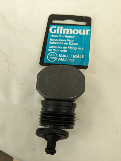 GILMOUR Garden Hose Coupler: 0.5 Hose, Male, 3/4, Plastic 72pk 805054-1002