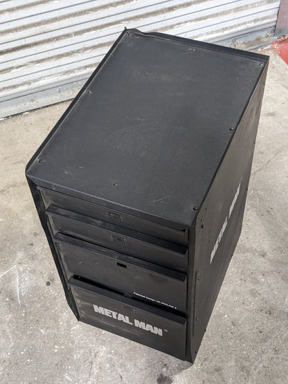 Metal Man Deluxe Welding Tool Box Storage Cabinet 4 Drawer DWC1 Used