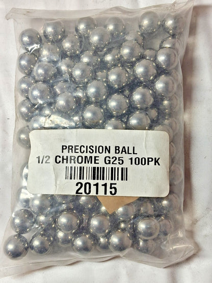 Professional Chrome Steel Ball QTY100 Grade 25 1/2" Dia 20115