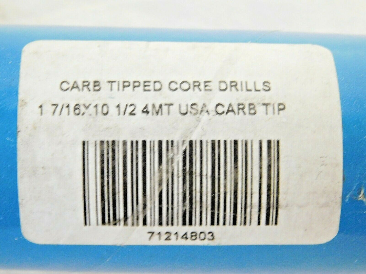 Rock River 4MT Core Drill Carbide Tipped 1-7/16" Diam x 10-1/2" OAL 4F