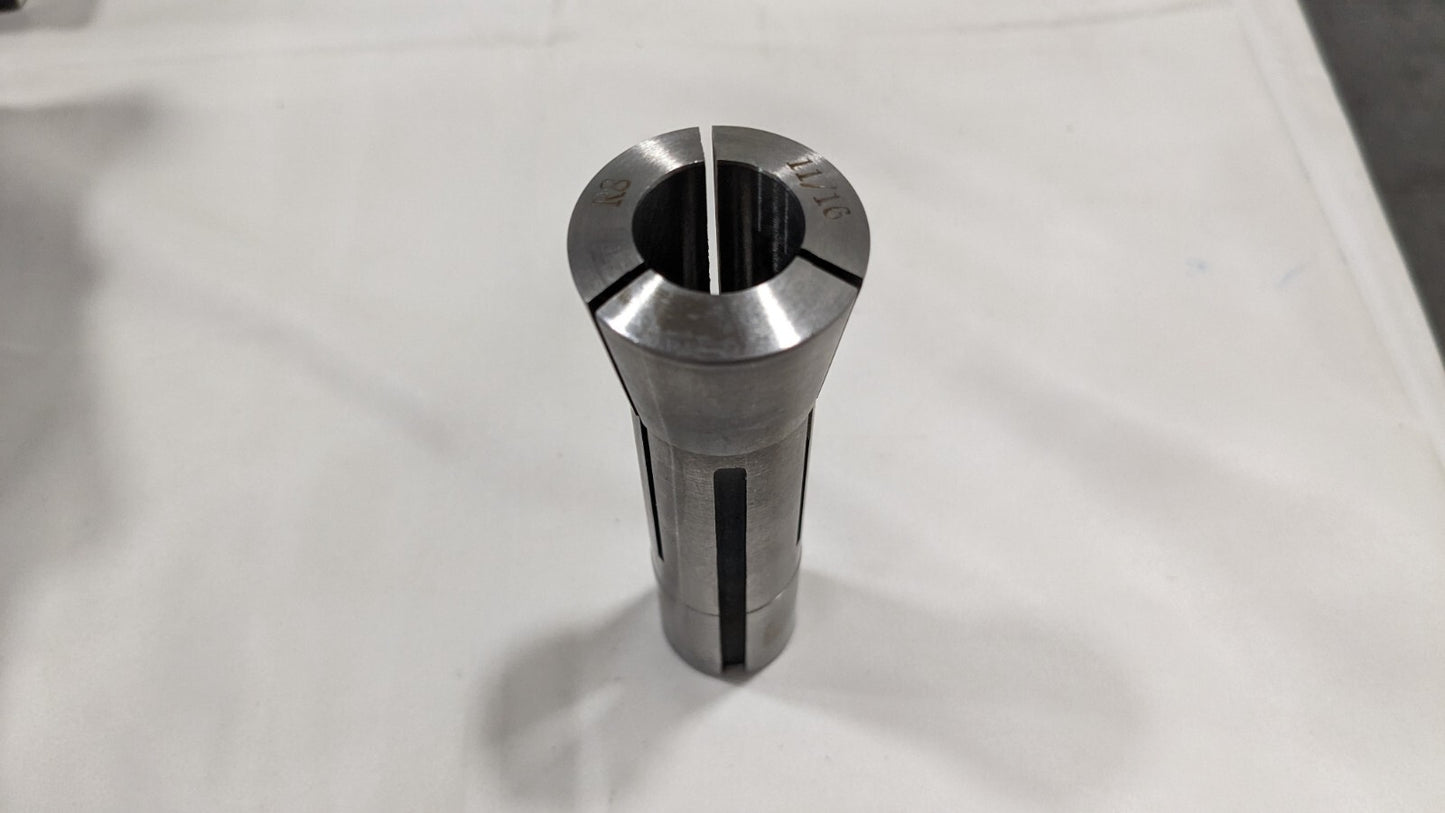 R8 Round Collet  11/16" Bore  7/16-20 Drawbar Thread  Steel  231-4744