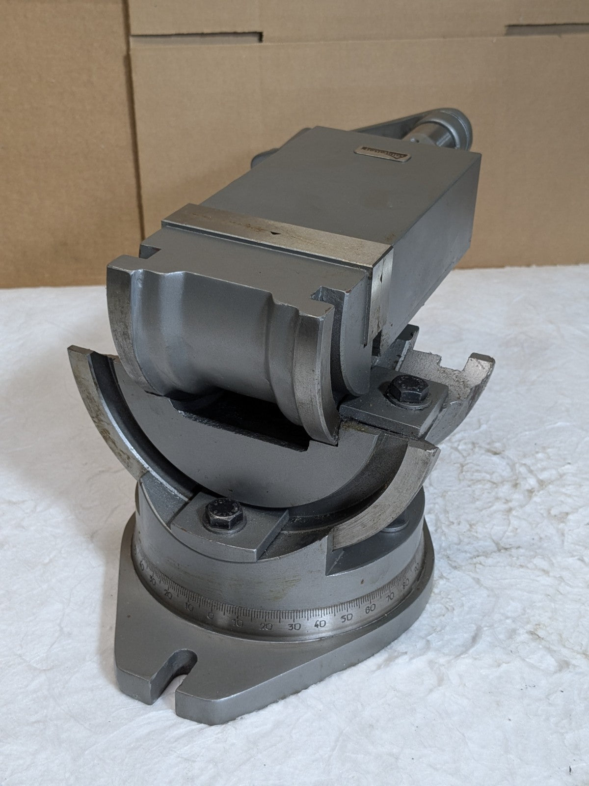 Gibraltar 3-Axis Tilting Angle Machine Vise w/ Swivel Base 4" Jaw Width 110