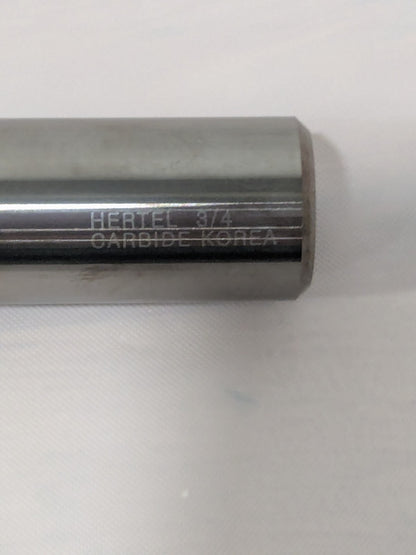 Hertel Square End Mill: 3/4" Dia, 1-1/2" LOC 4" OAL 59924555