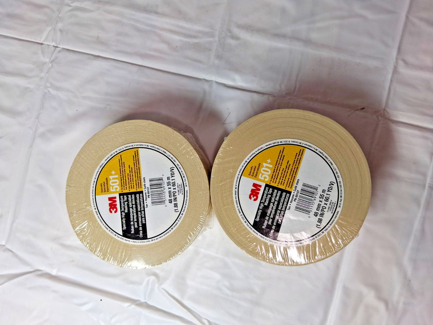 3M Tan Masking Tape 2PK 48 mm W 55 m L 7.3 mil Thick 7010335156