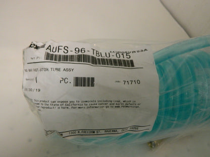 Parker No-Mar Fast-Store Tube Assembly 9/16 OD x 15' CLR Blue AUFS-96-TBLU-