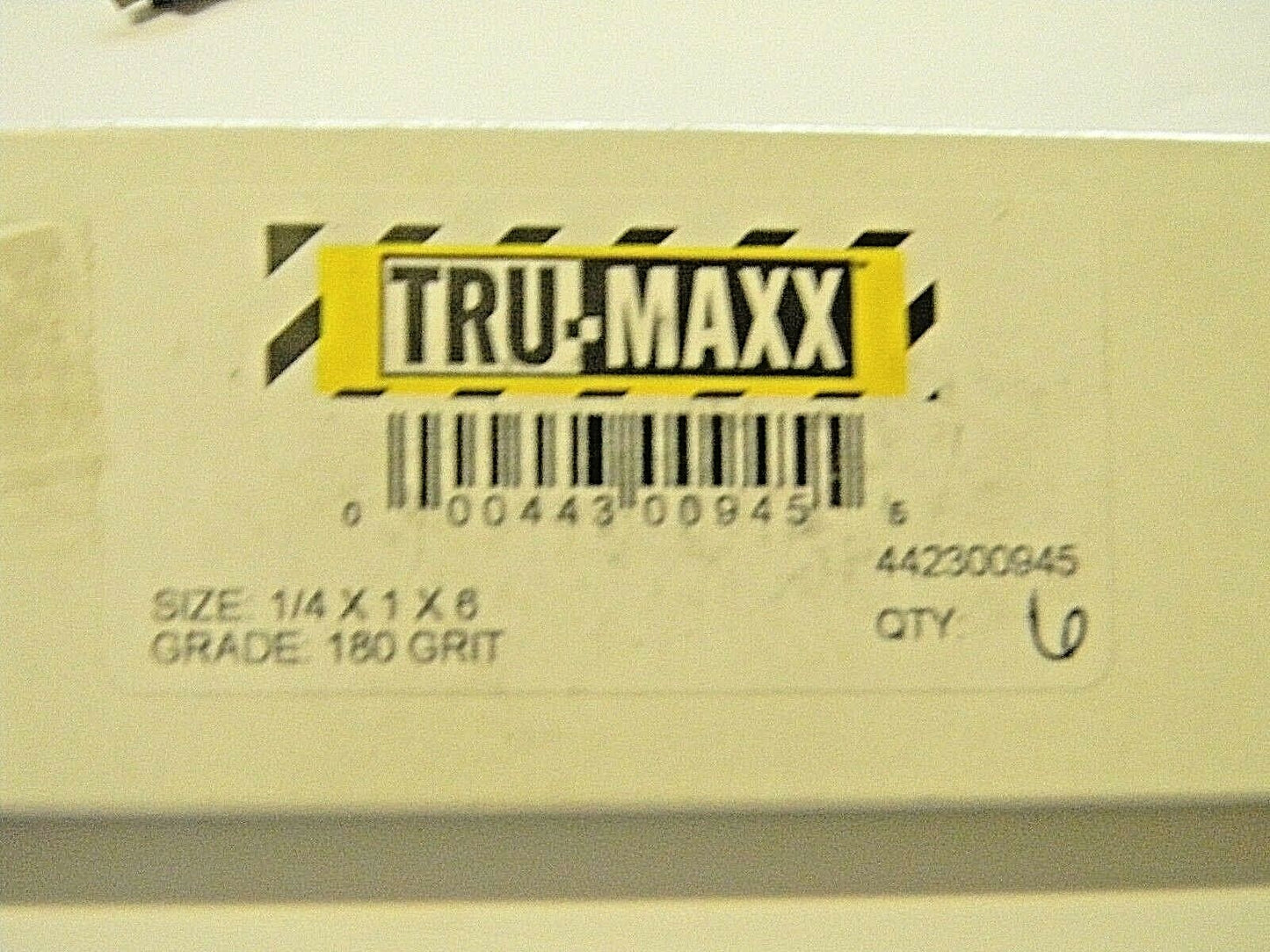 Tru-Maxx Rectangular Roughing Stones 1/4" Thick x 6" L 180 Grit Qty. 6