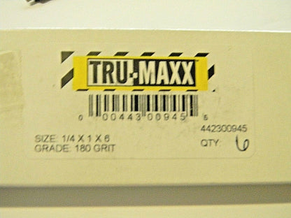 Tru-Maxx Rectangular Roughing Stones 1/4" Thick x 6" L 180 Grit Qty. 6
