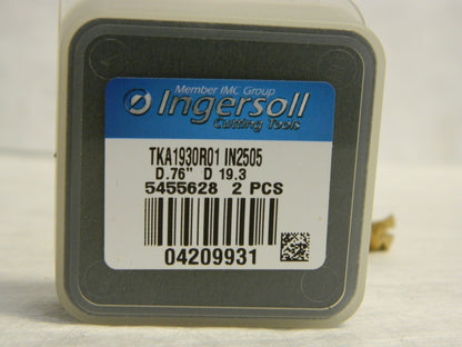 Ingersoll TKA1930R01 IN2505 Carbide Drill Insert Tip Qty 2 04209931