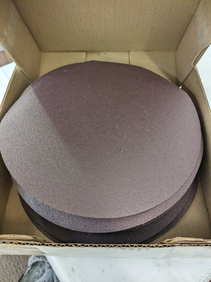 3M PSA Disc: 9" Disc Dia, 100 Grit, Aluminum Oxide 50pk 7010294667