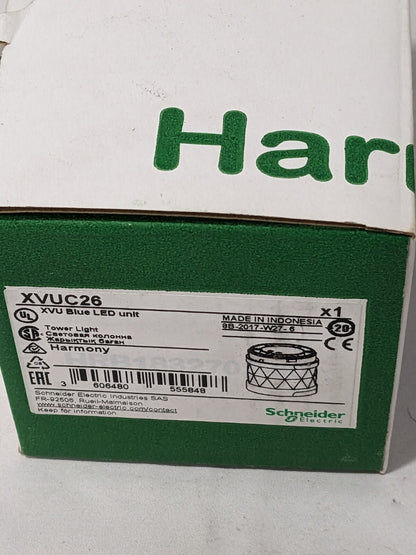 Schneider Harmony Blue LED Unit Ø 60 Mm Illuminated 24 V AC/DC XVUC26