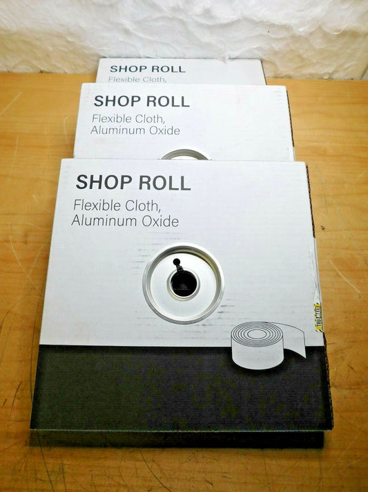 3 PACK Tru-Maxx Shop Rolls Flexible Cloth Aluminum Oxide 1" x 50 YDS 40G 332539