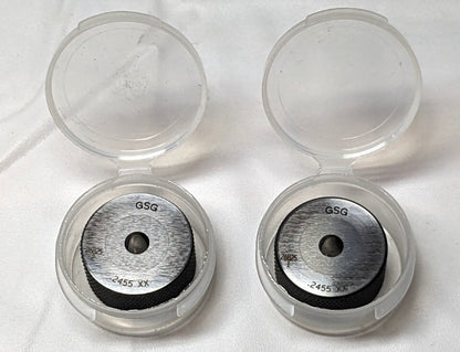 GSG  Class XX Master Ring Gages Set  0.2455"  GO / NO GO  GSG-CR-0.2455MC