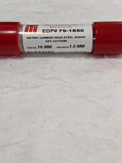 INTERNAL TOOL Woodruff/Keyseat Cutter Head Dia 16mm, Width 1.0mm 79-1850