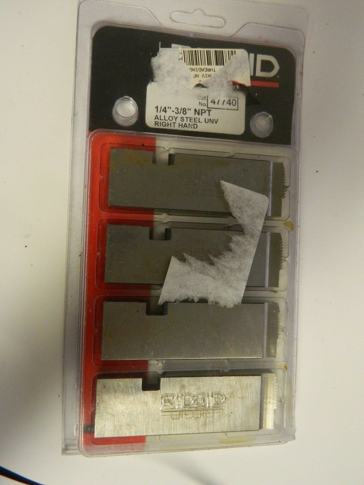 Ridgid 1/4-18 - 3/8-18 NPT Thread 12° Hook Angle RH Alloy Steel Pipe Chaser 4774