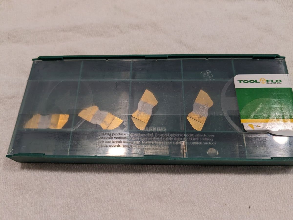 TOOL-FLO Grooving Insert 5pc: FLG3110 GP50, Solid Carbide 563810LN4C