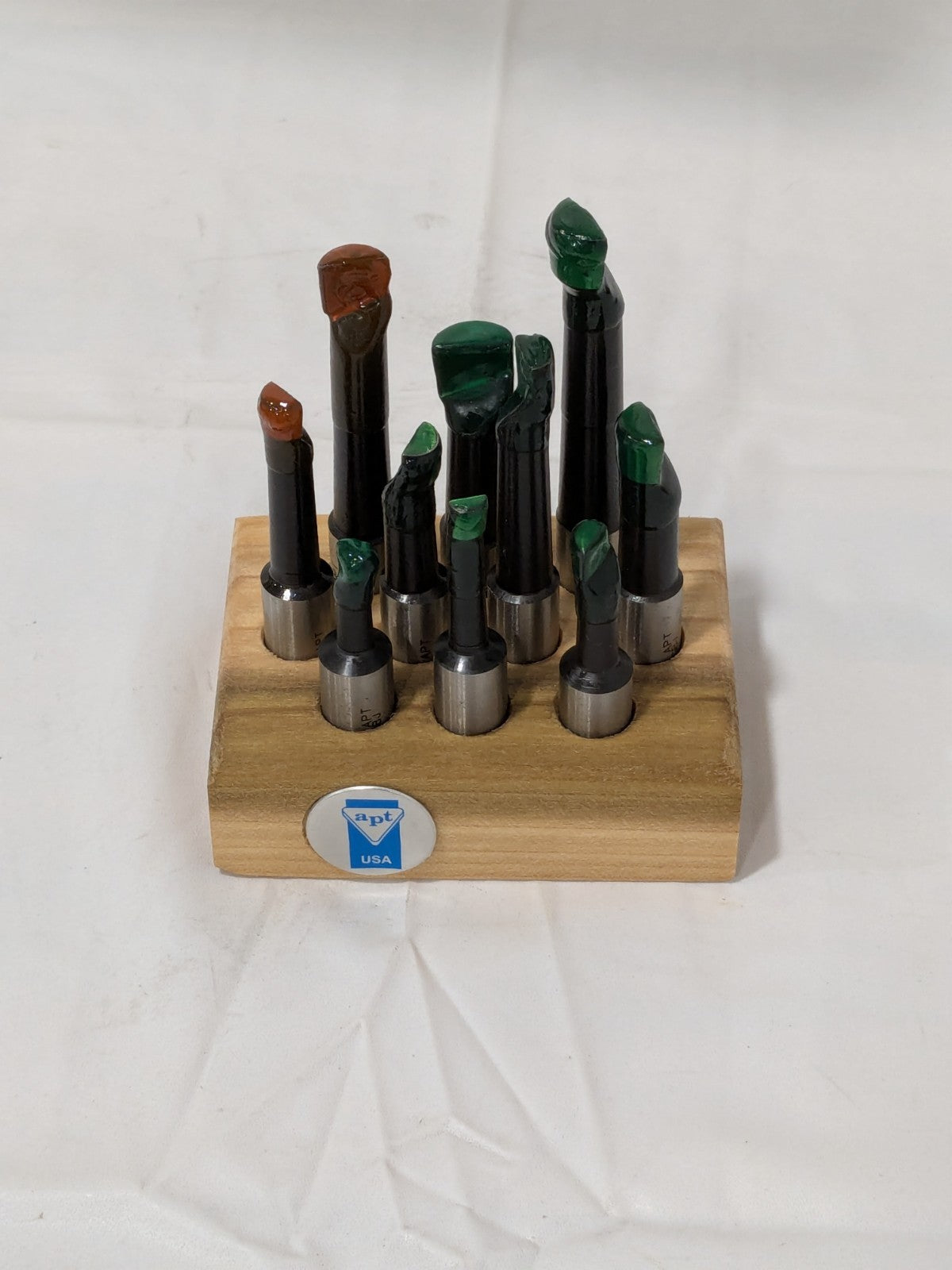 APT 10 Pc Boring Bar Set 1/4 to 1/2" Min Dia, 3/4 to 2-1/2" Max Depth COBH 500