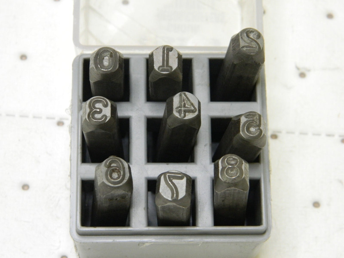 C.H. Hanson 9 Piece, 1/4 Figures Character Steel Stamp Set