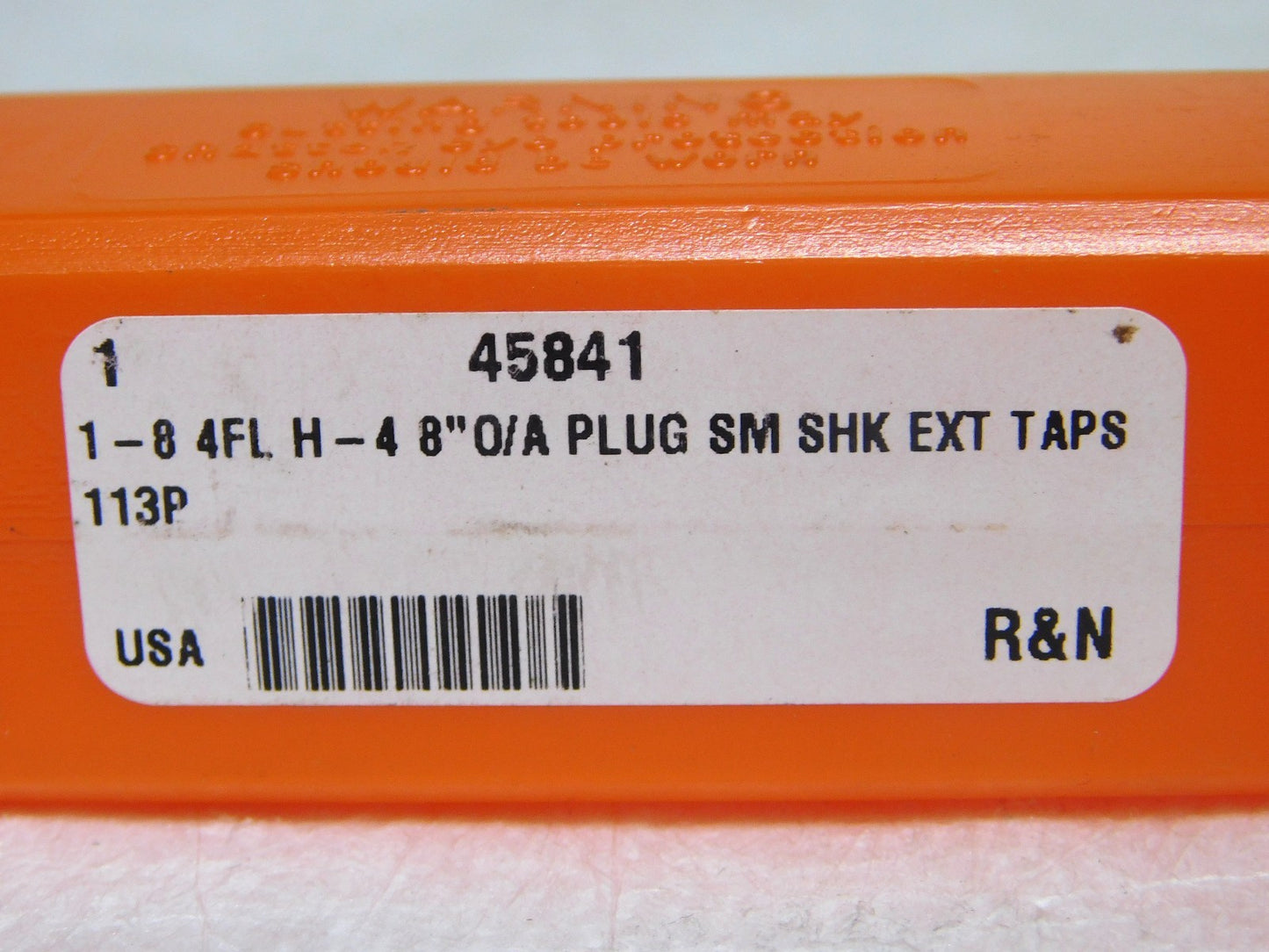 Reiff & Nestor Co HSS Extension Plug Tap 1-8NC 4Fl H-4 Limit 8 OAL 45841